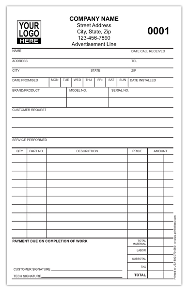 Appliance Work Order Form - duplicate