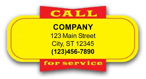 Call for Service Labels