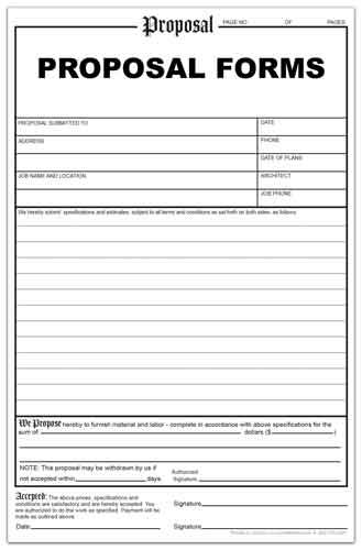Proposal Forms