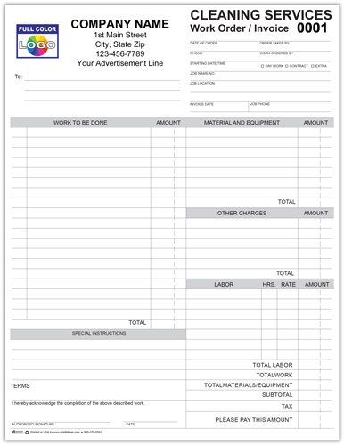 Work Order Invoices