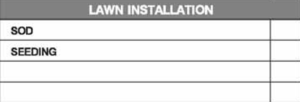 lawn installation