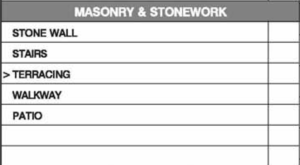 masonry and stonework