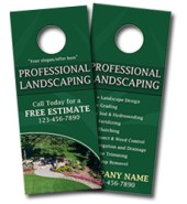 landscaping door hangers