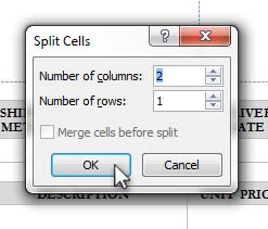 Select Number of Columns and Rows
