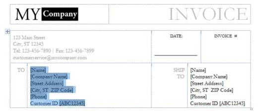 Highlight Existing Text in the "TO" Section