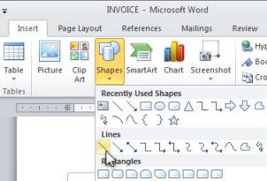 Inserting a Line