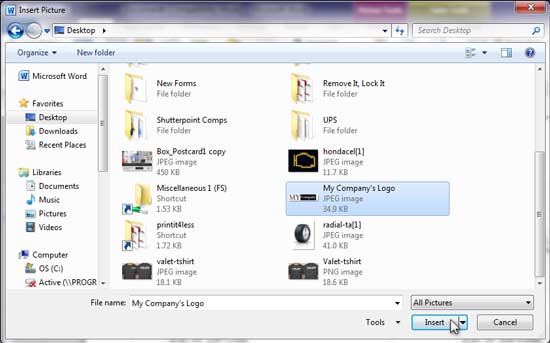 Find the Location of Your Logo on Your Computer