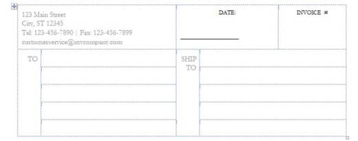 Continuing to Shift Lines Within a Table