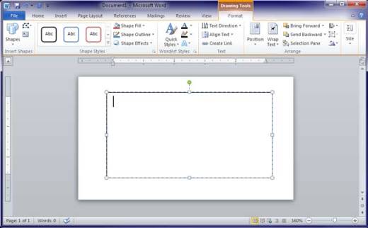 Draw Text Box Within Your Document