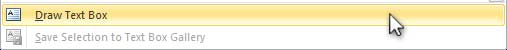 Select "Draw Text Box"
