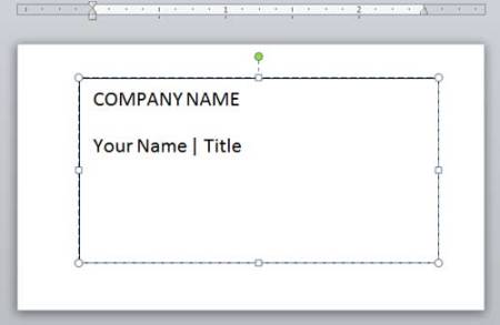 Entering Text in Your First Text Box