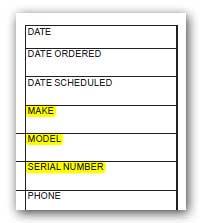 HVAC Form Components - Equipment Info