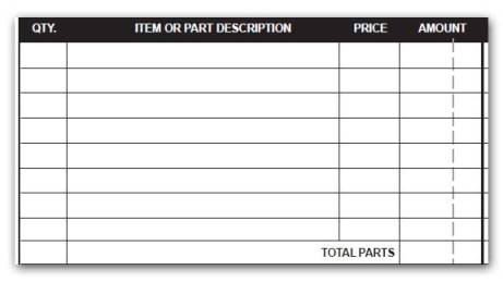 HVAC Form Components - Parts