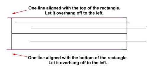 Illustrator Form Tut - Line Up Two Lines with Top & Bottom of Rectangle