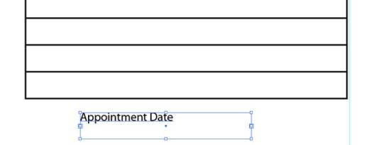 Illustrator Form Tut - Create First Text Box for Job Details