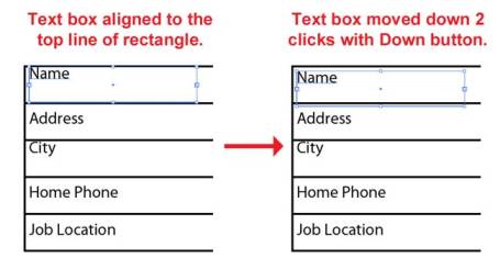 Illustrator Form Tut - "Name" Text Box Nudged Down