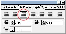 Illustrator Form Tut - Select Right Align for Total Boxes
