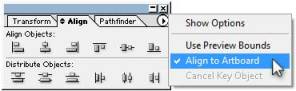Illustrator Form Tut - Select "Align to Artboard"