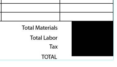 Illustrator Form Tut - Create Rectangle for Totals