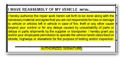 Auto Form Components - Customer Authorization