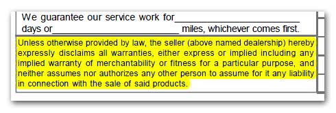 Auto Form Components - Warranty