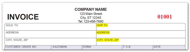 Sales Inv Form Components - Ship To