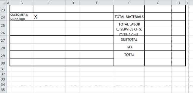 Design Invoice In Excel - Use Wingdings Font for "o"
