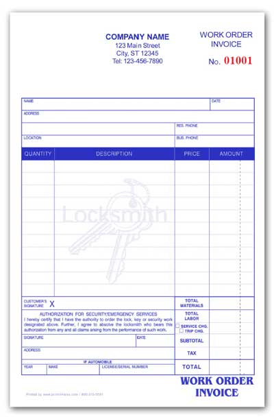Design Invoice In Excel - Form Example