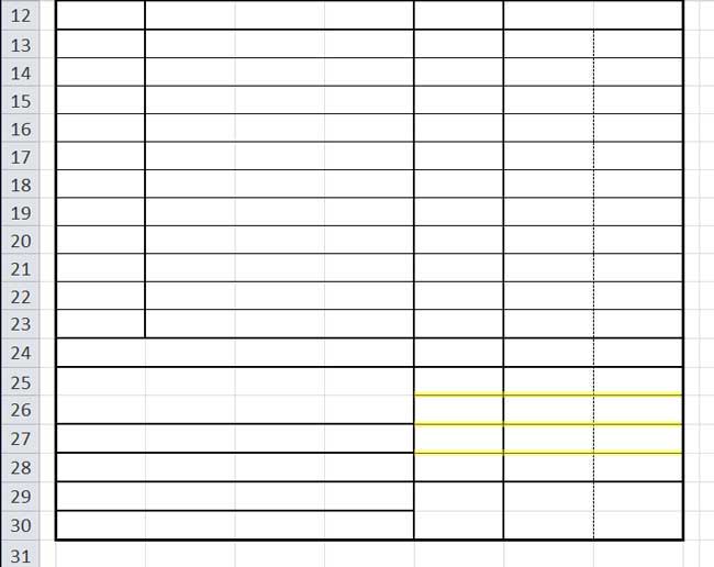 Design Invoice In Excel - Draw 3 Thin Short Lines