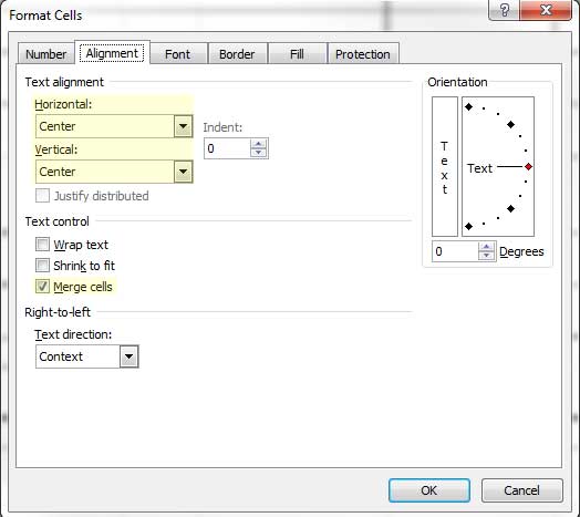 Design Invoice In Excel - Alignment for Cells B:29 - E:29