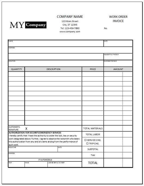 Design Invoice In Excel - Form Design Complete