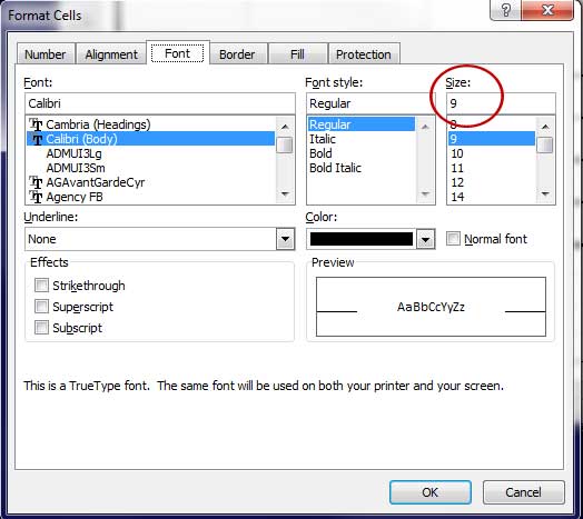 Design Invoice In Excel - Change Size of Customer's Signature Text