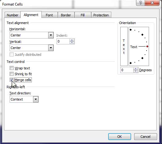 Design Invoice In Excel - Merge Cells