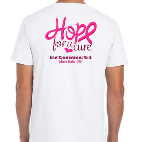 Breast Cancer Awareness Ribbon Volunteer Shirts – Full Color