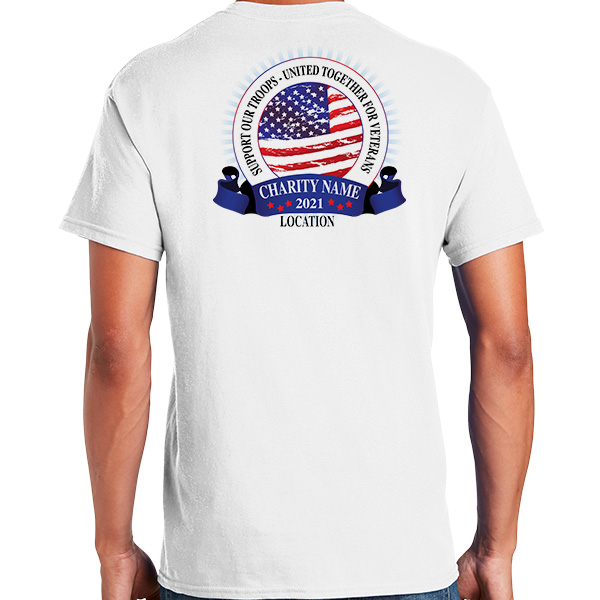 American Veterans Badge Volunteer Shirts – Full Color