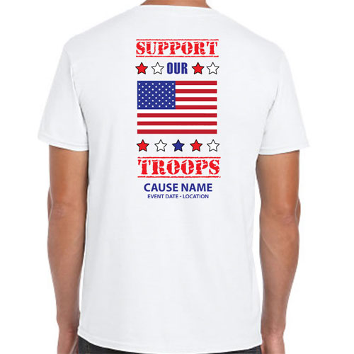 Support Our Troops American Flag Volunteer Shirts – Full Color