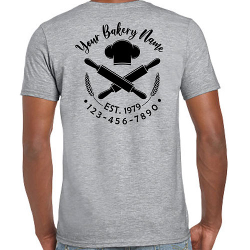 Bakery Chef Company Uniforms with Rolling Pin Logo