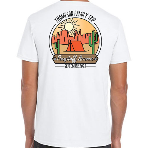 Personalized Desert Vacation Family Shirts – Full Color
