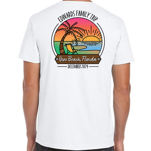 Personalized Beach Vacation Family Shirts – Full Color