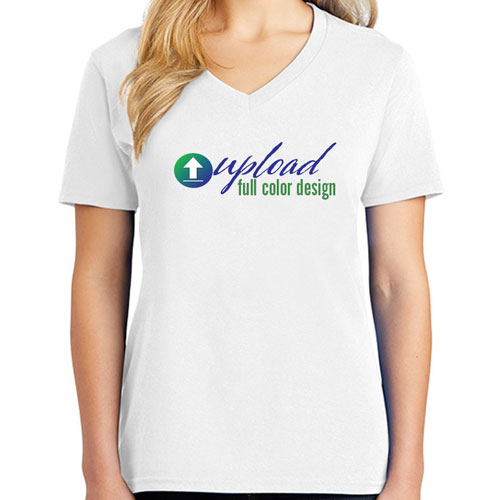 Custom Women’s V-Neck Tees – Full Color