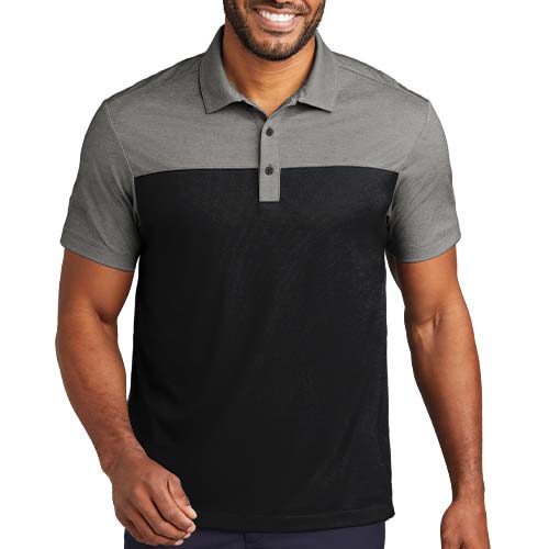 Port Authority Fine Pique Blocked Polos