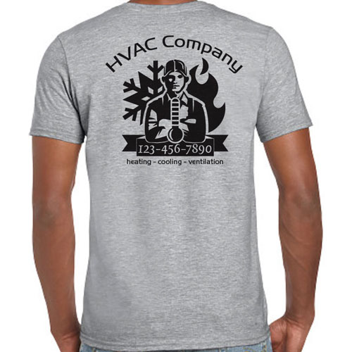 HVAC T-Shirts with Technician Logo