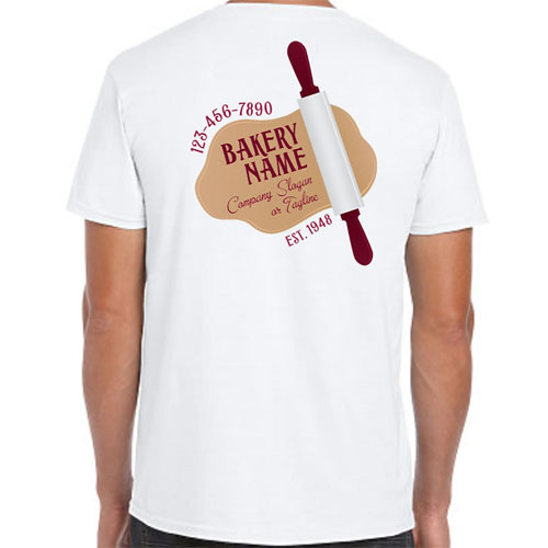 Bakery T-Shirt with Rolling Pin Dough Logo – Full Color