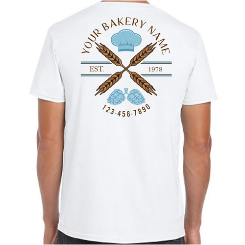 Bakery Cafe T-Shirts with Wheat Logo – Full Color