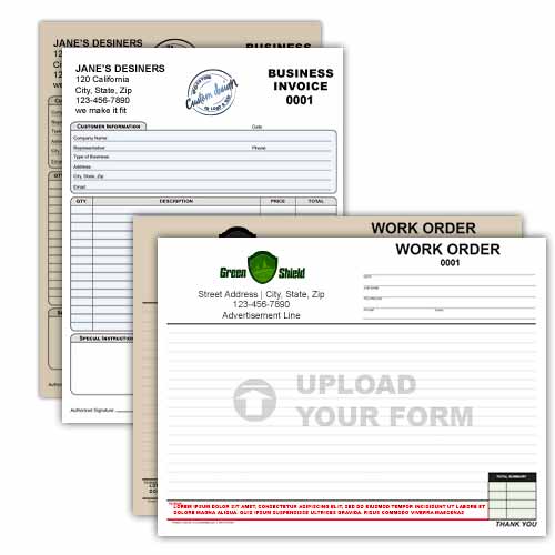 Full Color 2 part Form Letter size – Hard Back