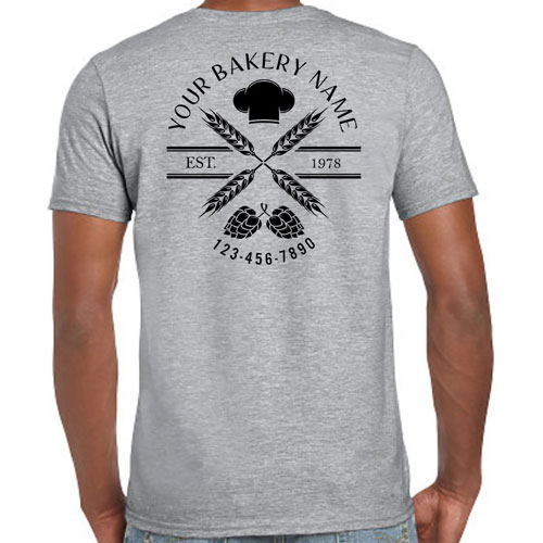 Bakery Cafe Company Uniforms with Wheat Logo