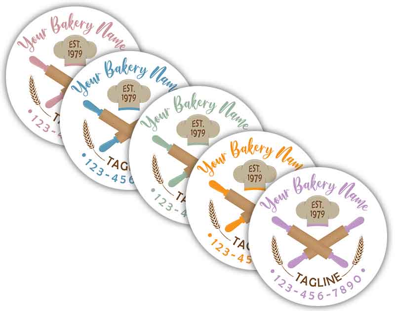 Bakery Chef Circle Labels