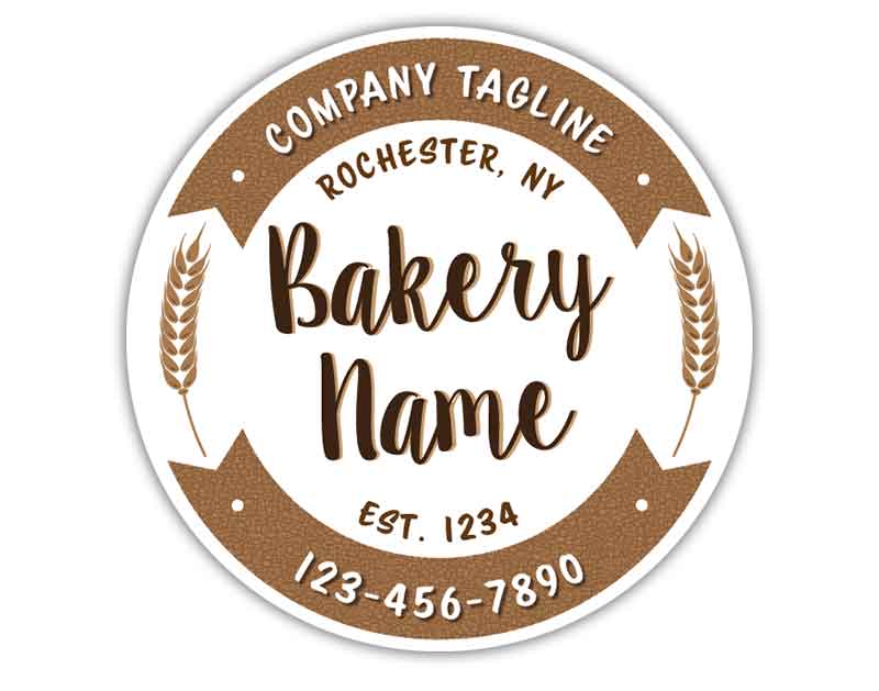 Bakery Company Circle Labels
