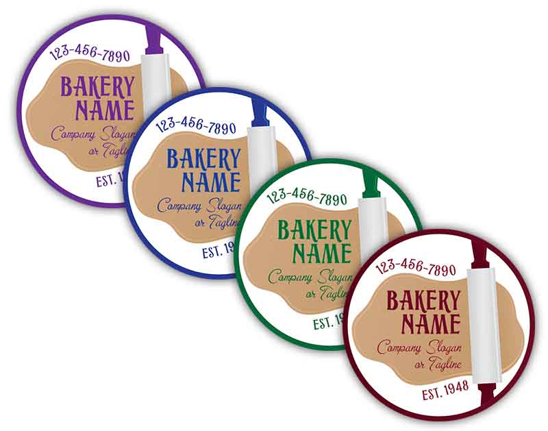 Bakery Dough Circle Labels