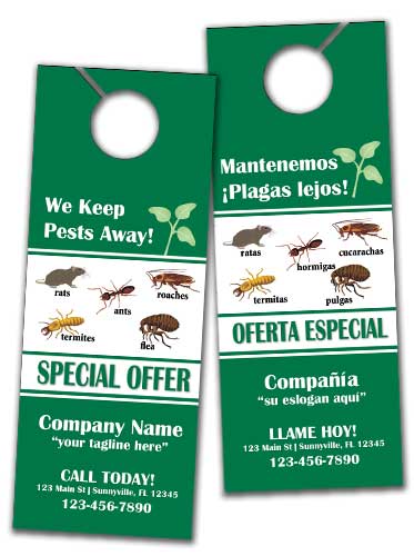 Special Offer Pest Control Door Hanger – English and Spanish